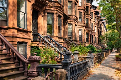 Brownstone townhouses Brooklyn NYC